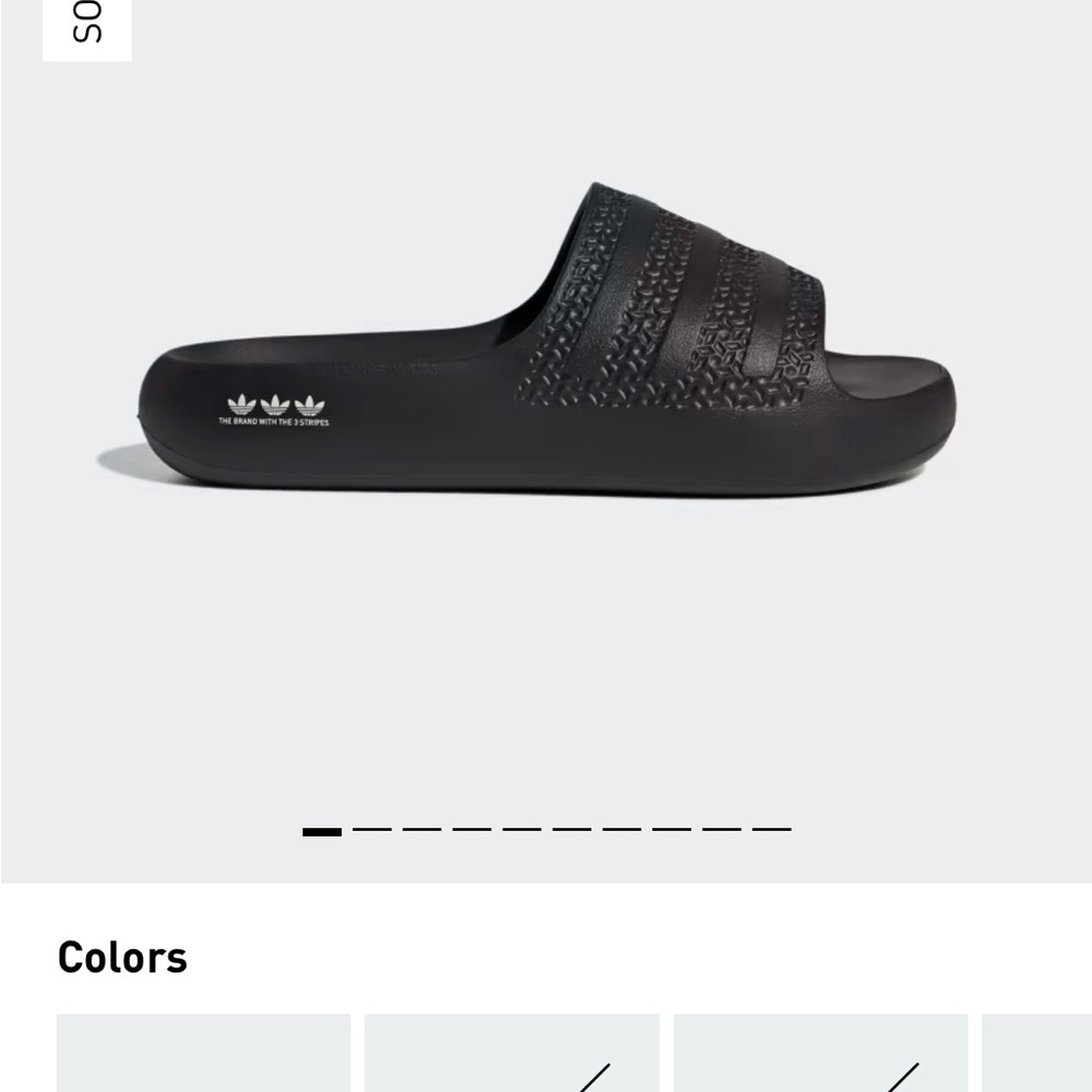 New ADILETTE AYOON SLIDES women’s size 6 these are sold out retailed for $50.00